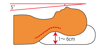 首までの隙間の深さは1～6cm