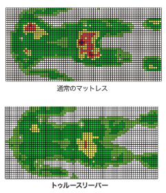 トゥルースリーパーがバランスよく体圧を分散している