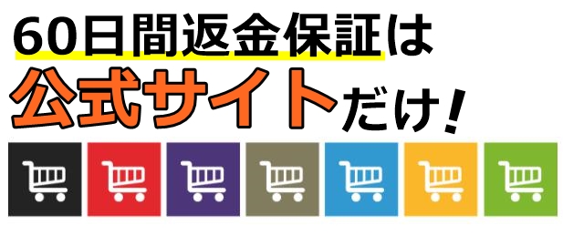 60日間返金保証は公式サイトだけ