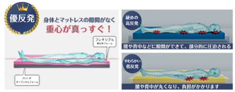 二層構造で理想的な寝姿勢をキープできる